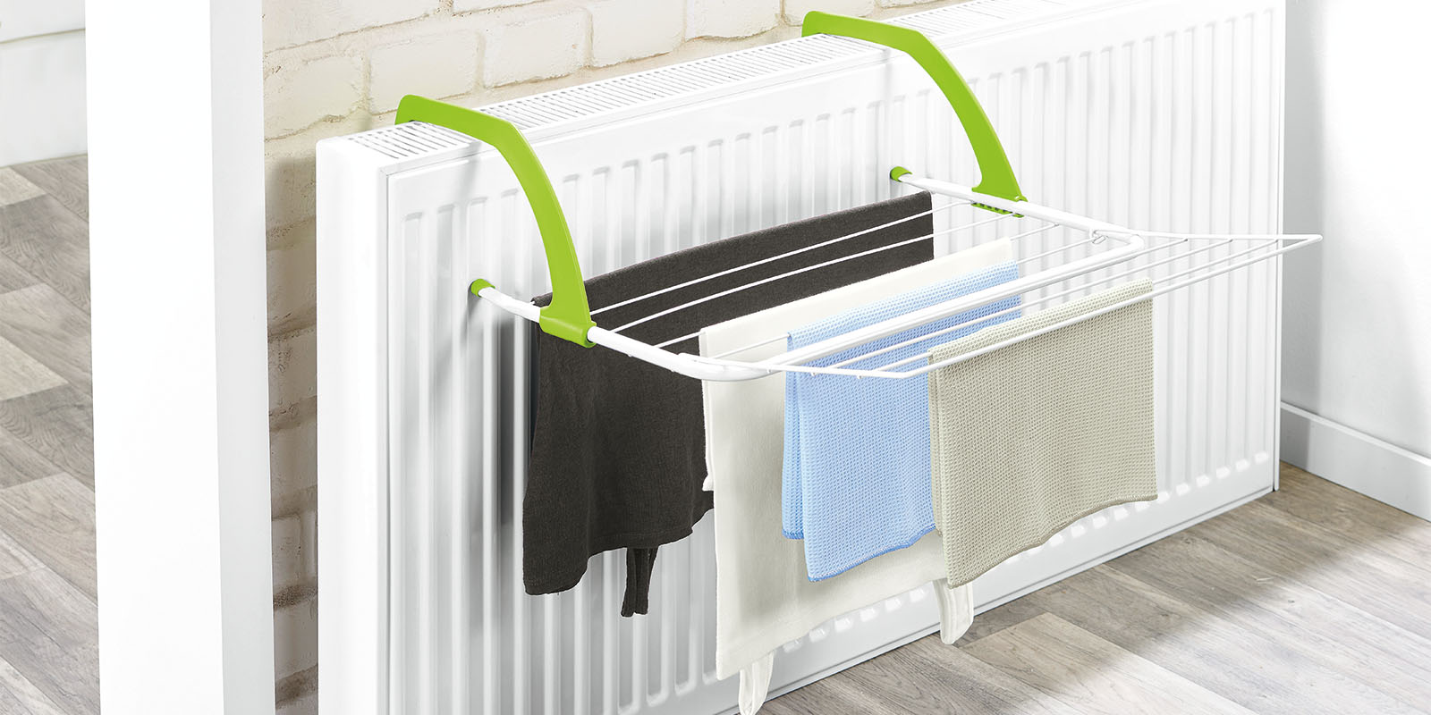 Heizungswäschetrockner weiss/grün Hängetrockner Wäscheständer