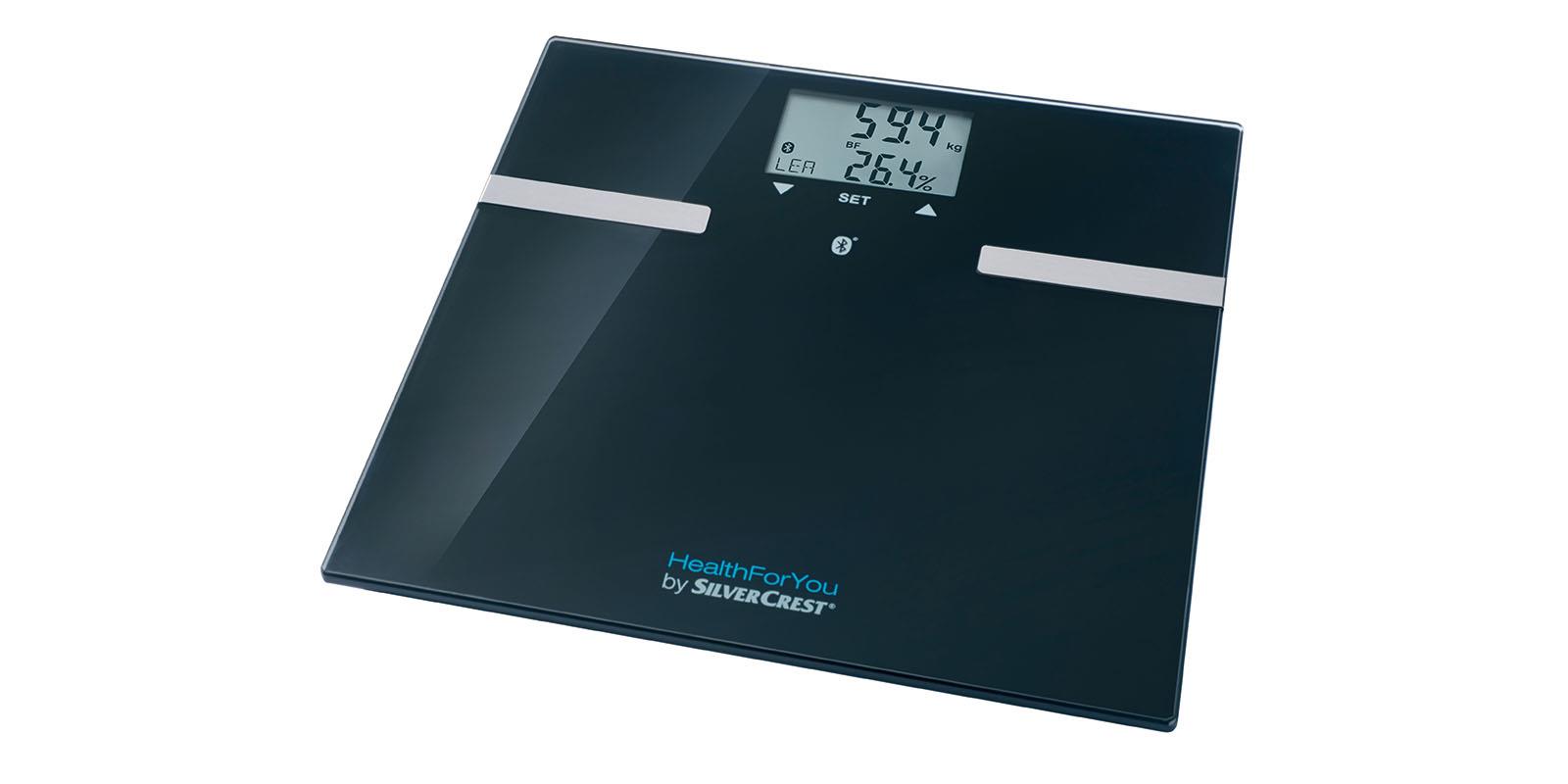 SILVERCREST Diagnosewaage SBF 76 schwarz Waage Personenwaage