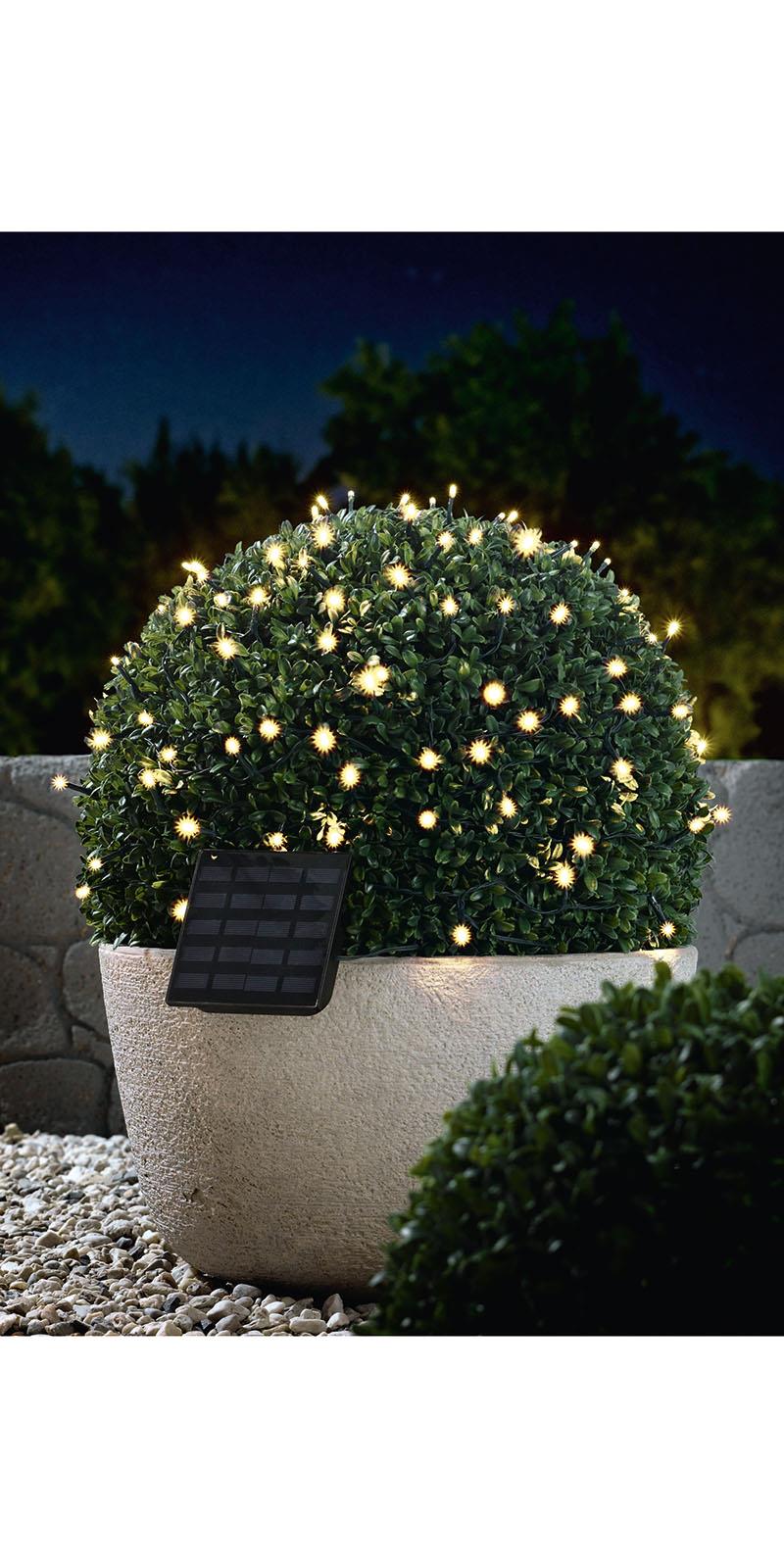 MELINERA® LED-Solar-Lichterkette 100x LEDs warmweiß Außenbeleuchtung | eBay