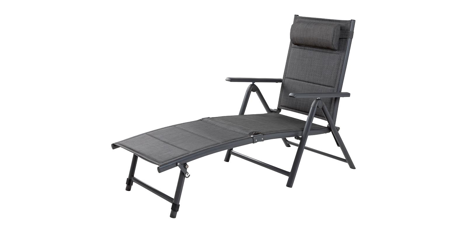 Florabest Gartenliege anthrazit Sonnenliege Terrassenliege Liege | eBay